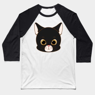 Cute Black Cat Baseball T-Shirt